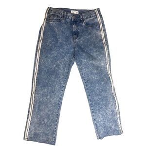 Dance & Marvel Cropped Jeans with side White Zippers